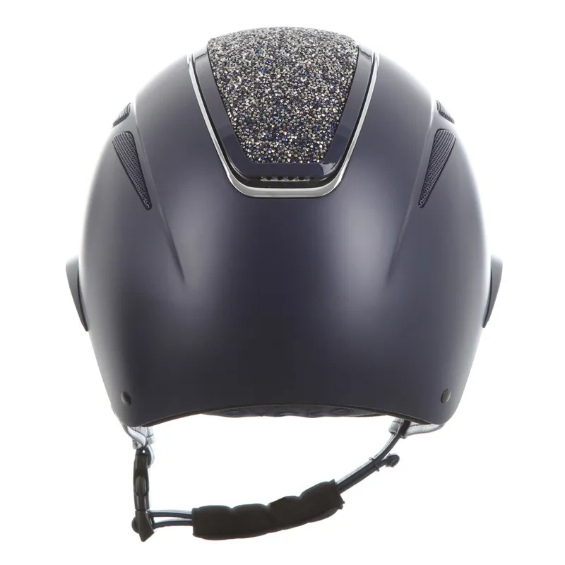 Evoke Callisto Wide Peak Riding Helmet - Navy/Navy Crystal-1