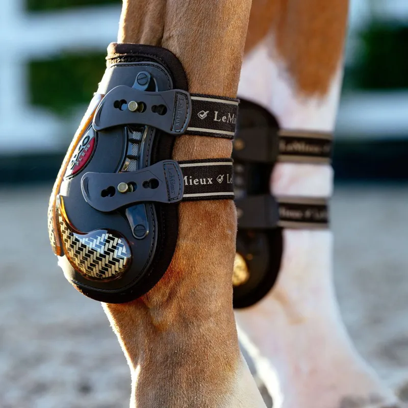 LeMieux Exo-Flex Fetlock Boots - Brown/Gold-1