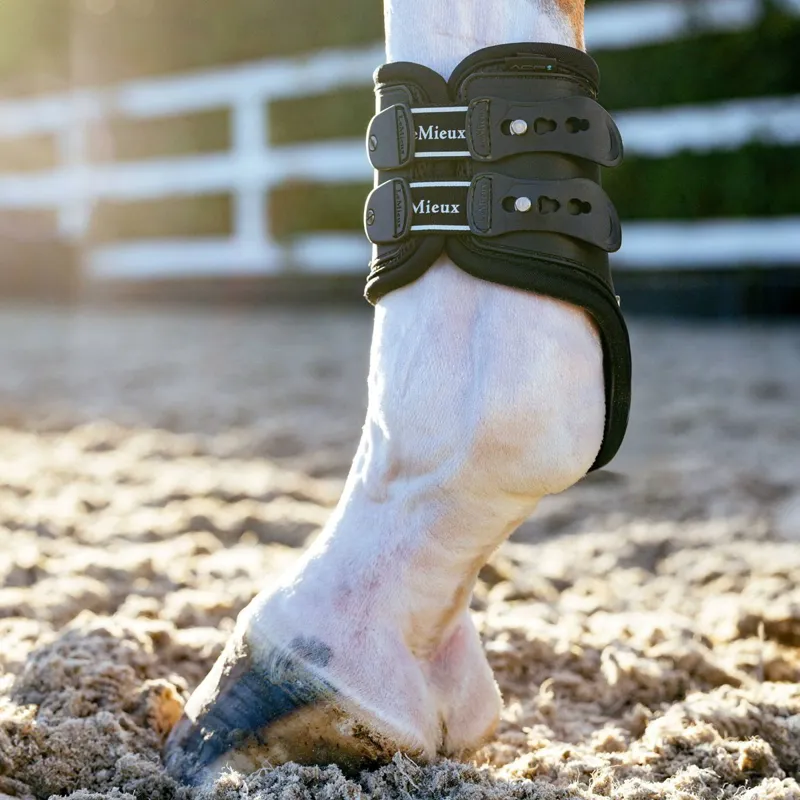 LeMieux Exo-Flex Fetlock Boots - Black Silver-1