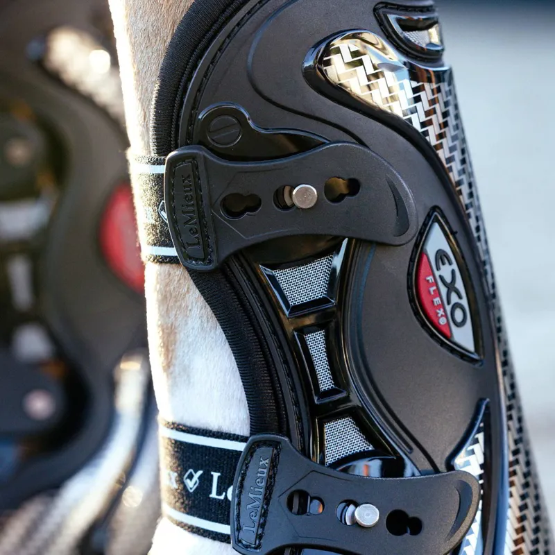 LeMieux Exo-Flex Tendon Boots - Black/Silver-4