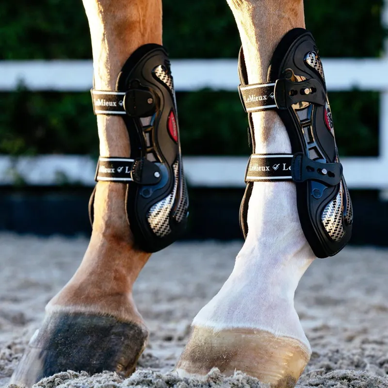 LeMieux Exo-Flex Tendon Boots - Black/Silver-5