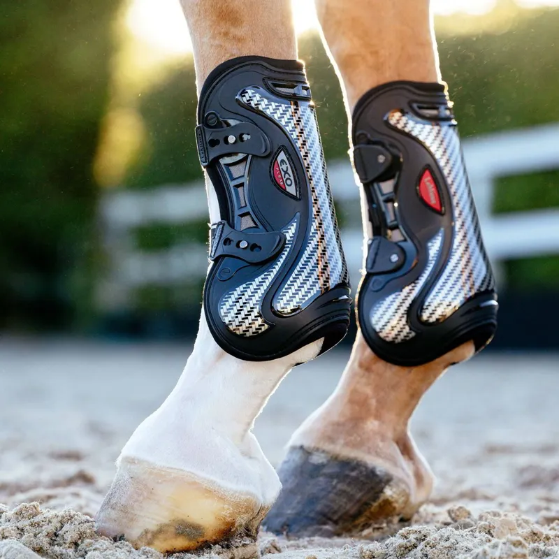LeMieux Exo-Flex Tendon Boots - Black/Silver-3