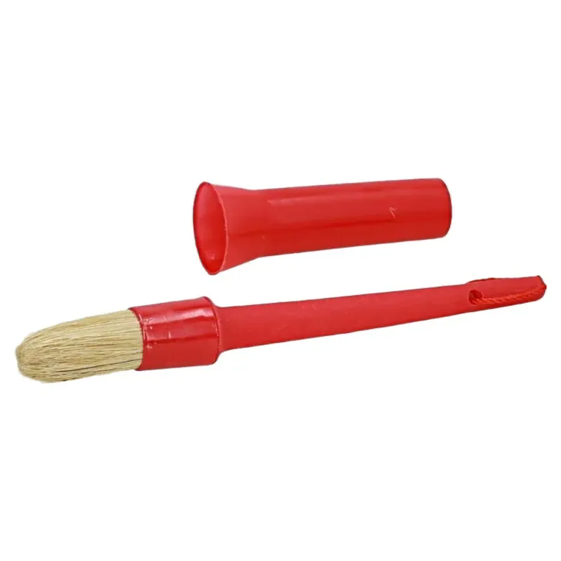 Ezi-Groom Plastic Hoof Oil Brush In Red