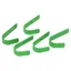EZI-KIT Small Stable Hooks 5 Pack Dark Green