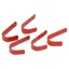 EZI-KIT Small Stable Hooks 5 Pack - Red