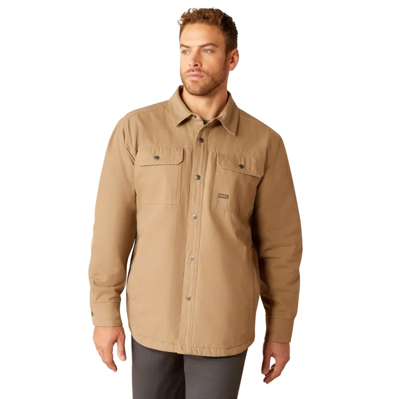 Ariat Rebar Canvas Men's Shirt Jacket - Khaki