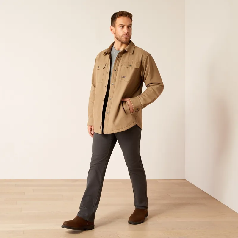 Ariat Rebar Canvas Men's Shirt Jacket - Khaki-5
