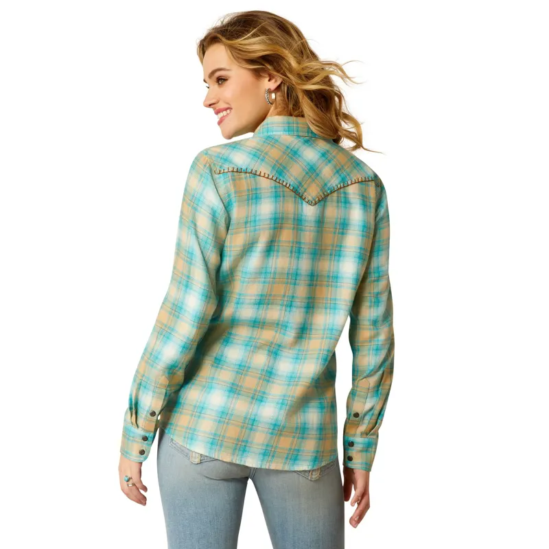 Ariat Roping Long Sleeve Womens Shirt - Breeze Plaid X-Small-1