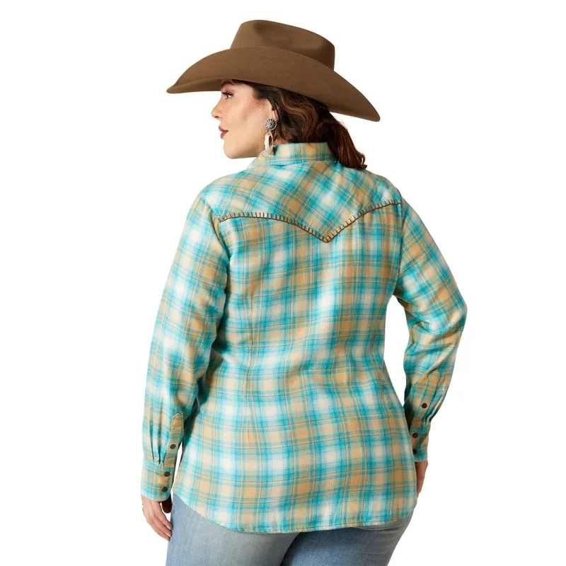 Ariat Roping Long Sleeve Womens Shirt - Breeze Plaid X-Small-5