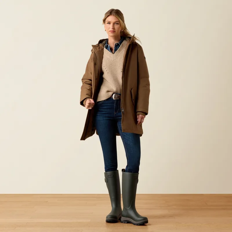 Ariat Barrowmere H20 Women's Insulated Waterproof Parka Jacket - Malt-8