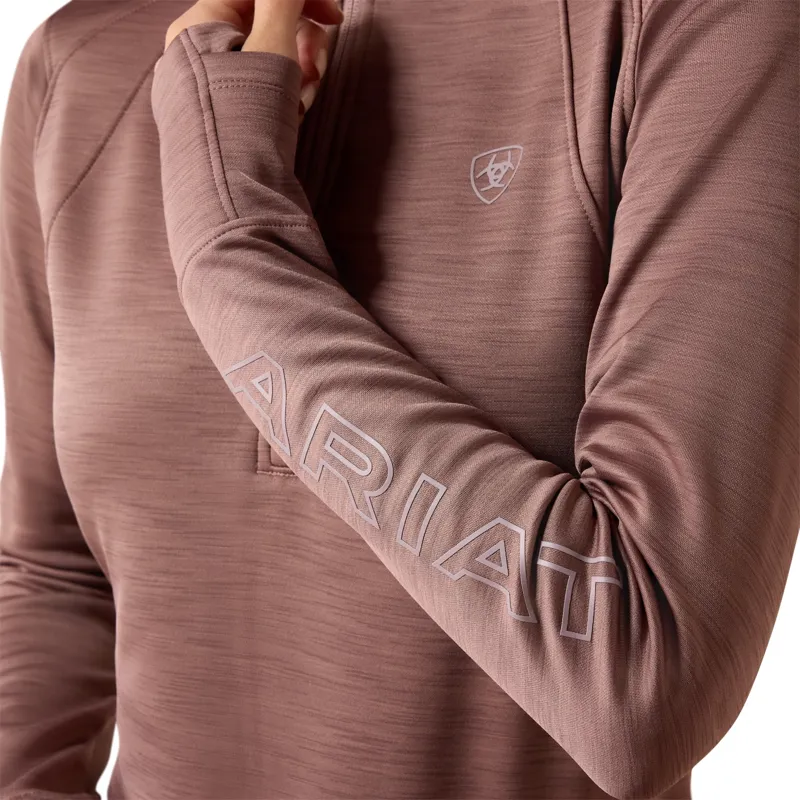 Ariat Team EQ 1/2 Zip Womens Pullover - Twilight Mauve-1