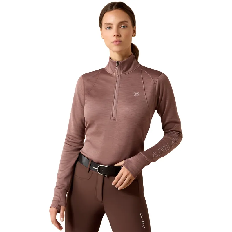 Ariat Team EQ 1/2 Zip Womens Pullover - Twilight Mauve