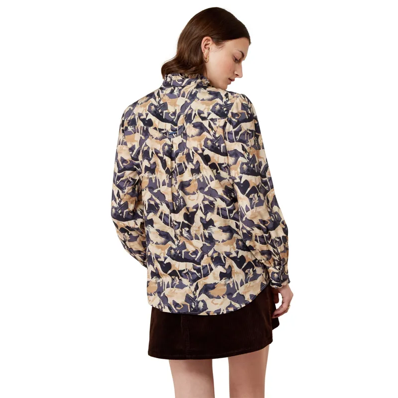 Ariat Country Cricklade Women's Blouse - Navy Coincide Print-1