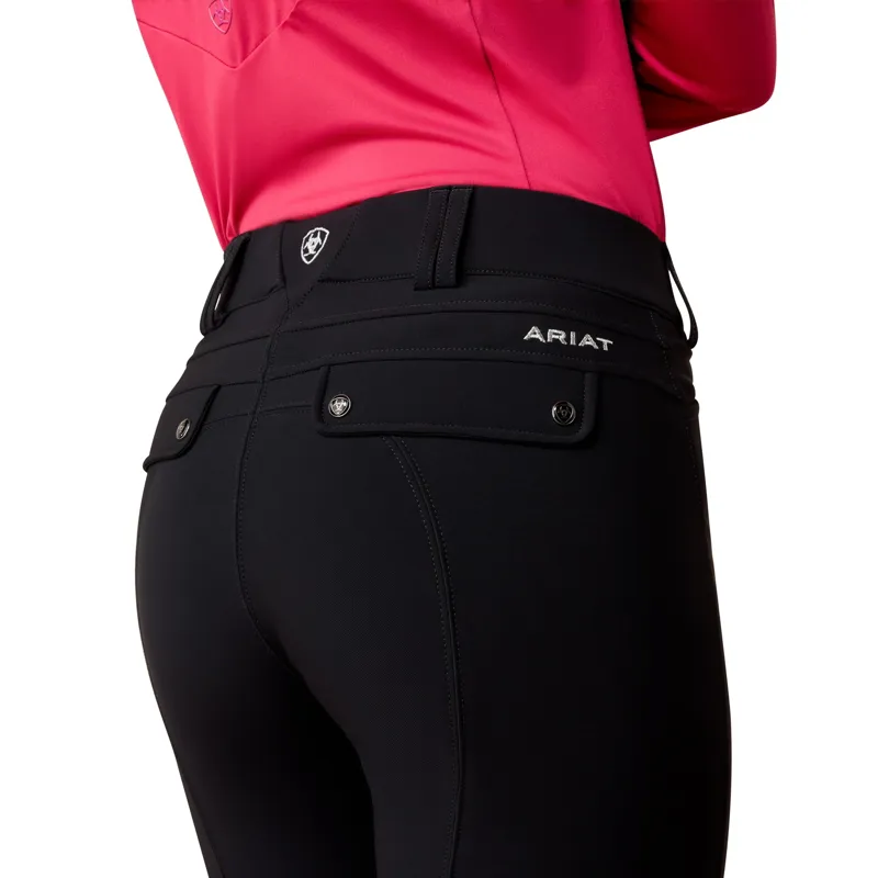 Ariat Tri Factor Vivacity Heat Half Grip Womens Breeches - Black-2