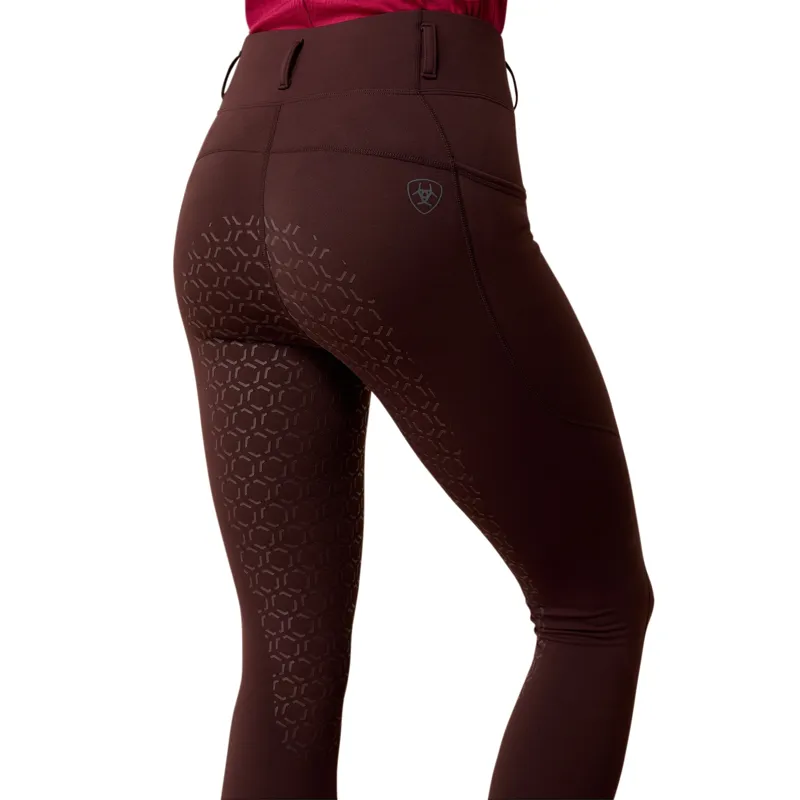 Ariat Venture 2.0 Thermal Full Grip Riding Tights - Chocolate Plum-2