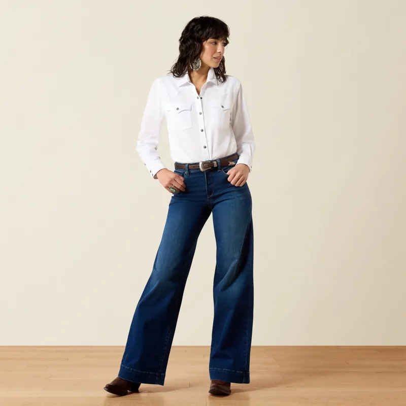 Ariat Revel Vilma Ultra Stretch Women's Wide Leg Jeans - Norwalk-6