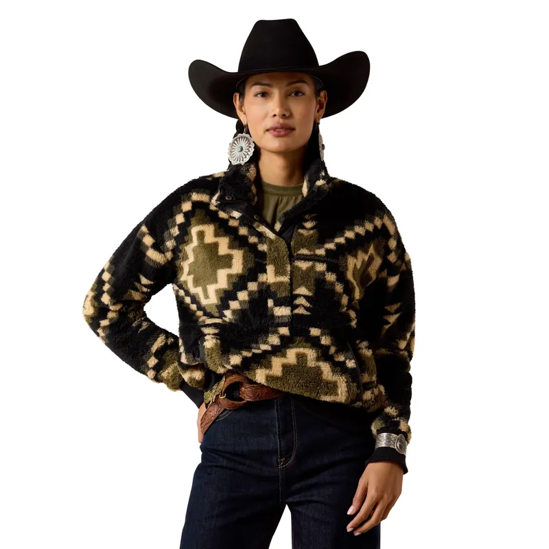 Ariat Berber Snap Front Women's Sweatshirt - Gambit Southwest Print-2