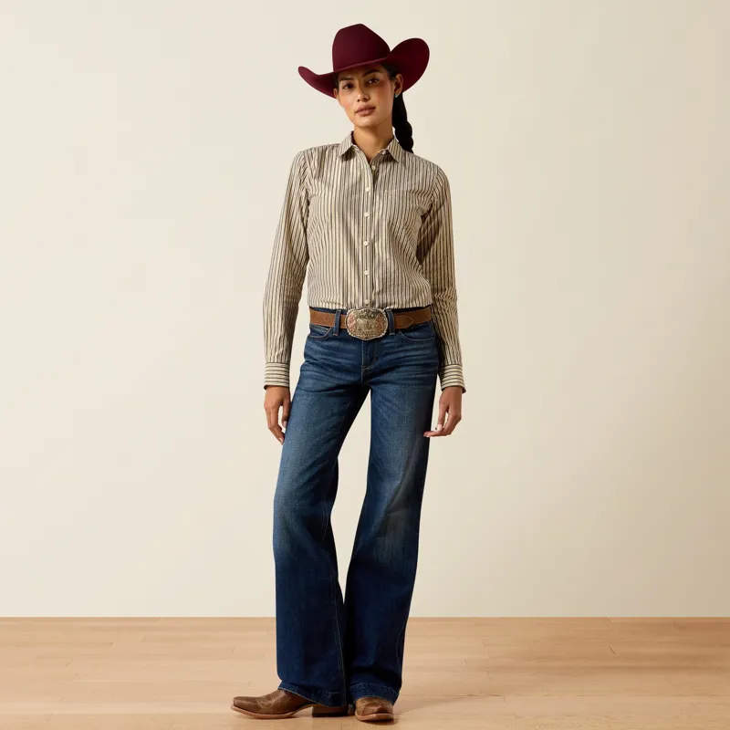 Ariat Kirby Stretch Women's Shirt - Chocolate Plum Stripe-3