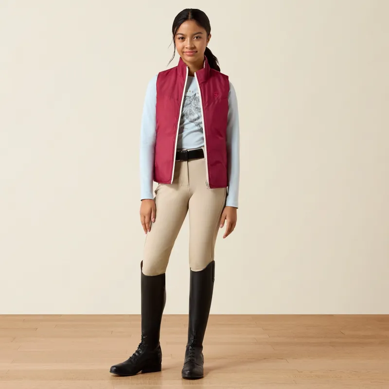 Ariat Bella Junior Girls Reversible Vest - Vanilla Ice Horsin Around-4