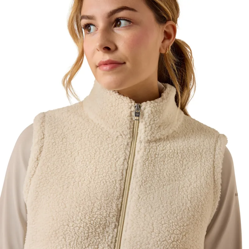 Ariat Laviolette Junior Girls Fleece Vest - Almond Milk-2