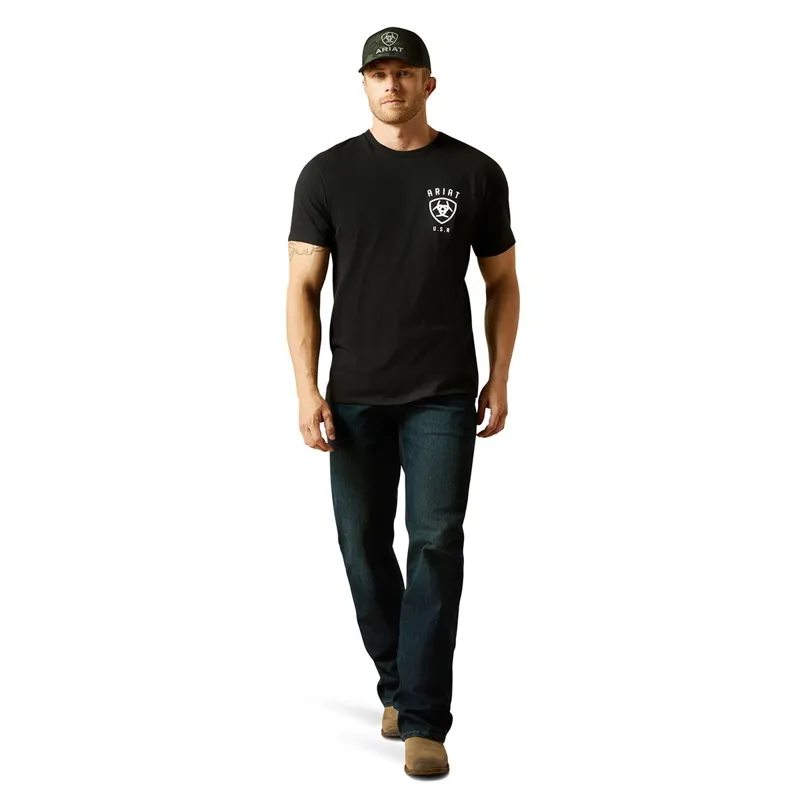 Ariat Faded Bull Men's Tee - Black-3