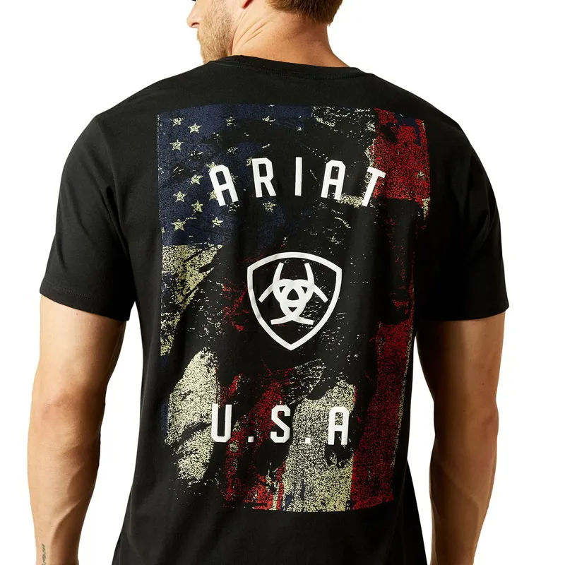 Ariat Faded Bull Men's Tee - Black-5
