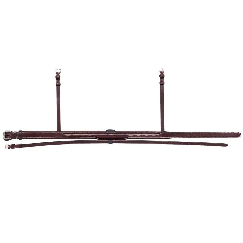 Equiline NB0450 Fancy Stitch Shaped Noseband with Removable Flash - Brown