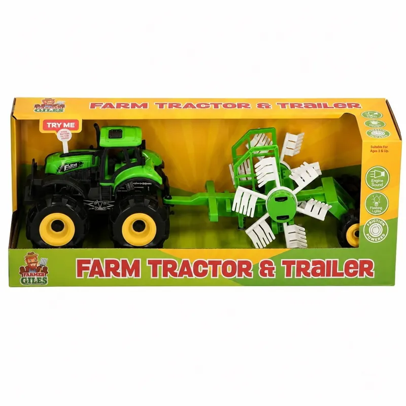 Farmer Giles Tractor and Trailer Toy Set - Green