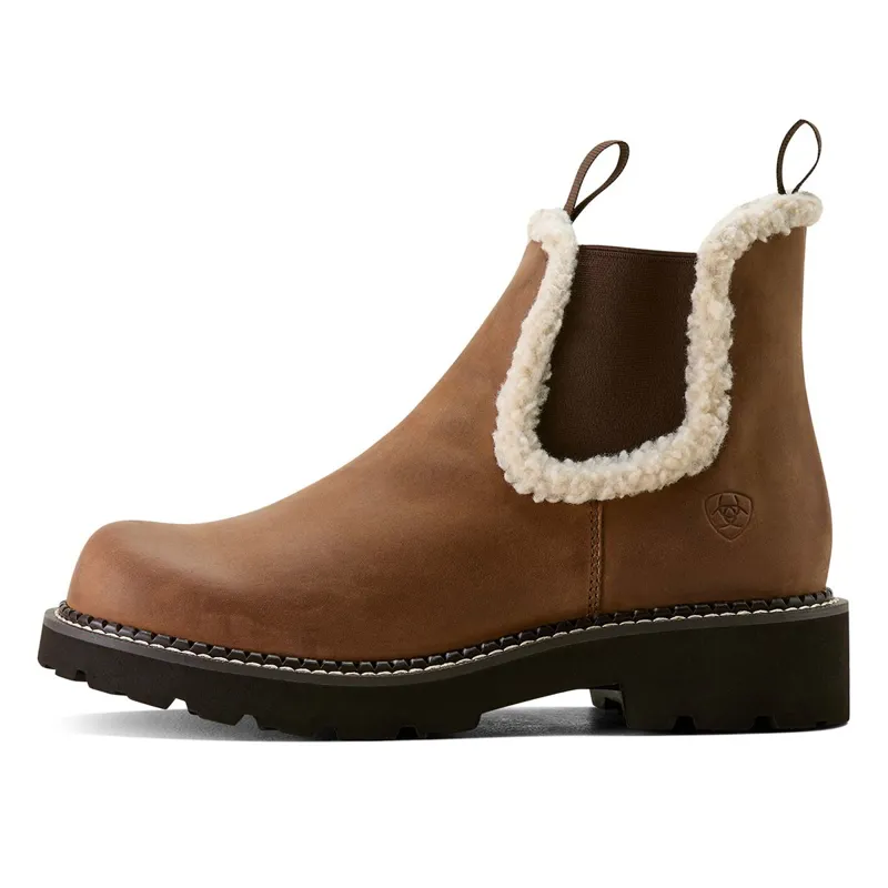 Ariat Fatbaby Chelsea Cozy Women's Boots - Distressed Brown/Cream-5