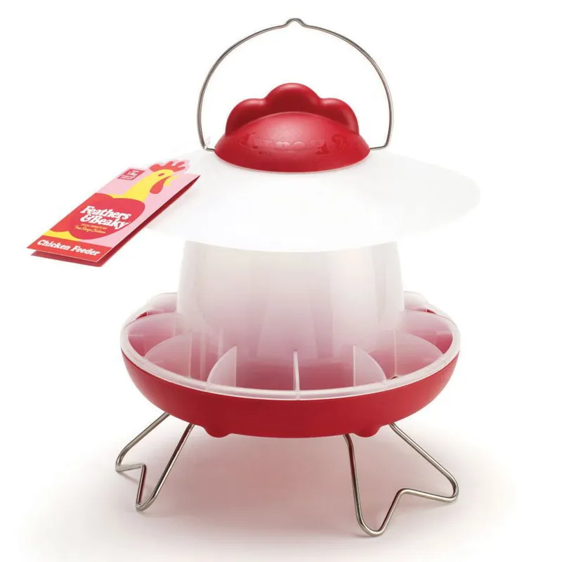 Feathers and Beaky Chicken Feeder with Lid-1