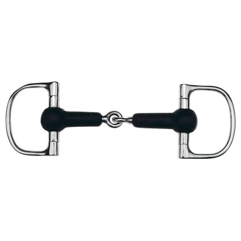 Feeling Jointed Rubber D-ring Snaffle Bit