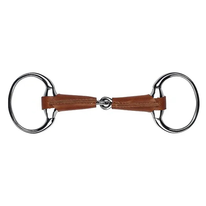 Feeling Leather Covered Jointed Eggbutt Bit-1