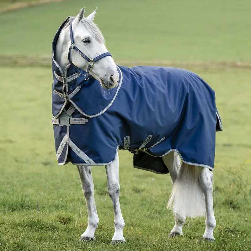 Amigo 1200D FieldSafe Plus 100g Turnout Blanket - Navy/Titanium Grey
