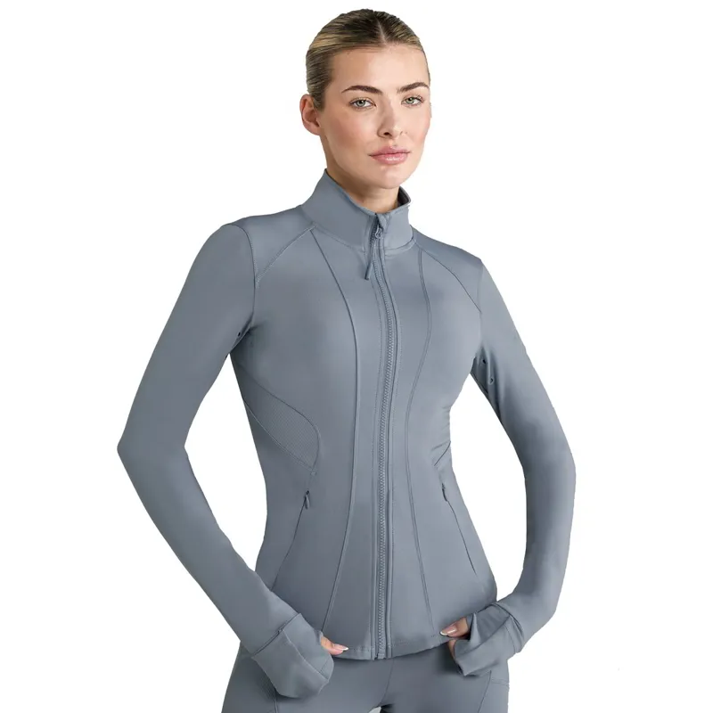 Aztec Diamond Fitted Womens Jacket - Ash Blue-2