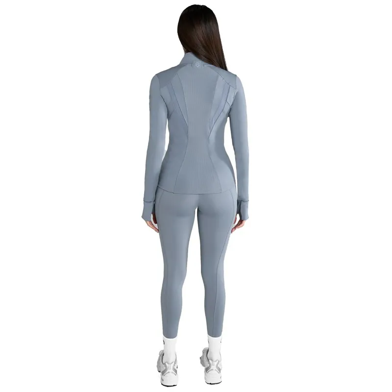 Aztec Diamond Fitted Womens Jacket - Ash Blue-5