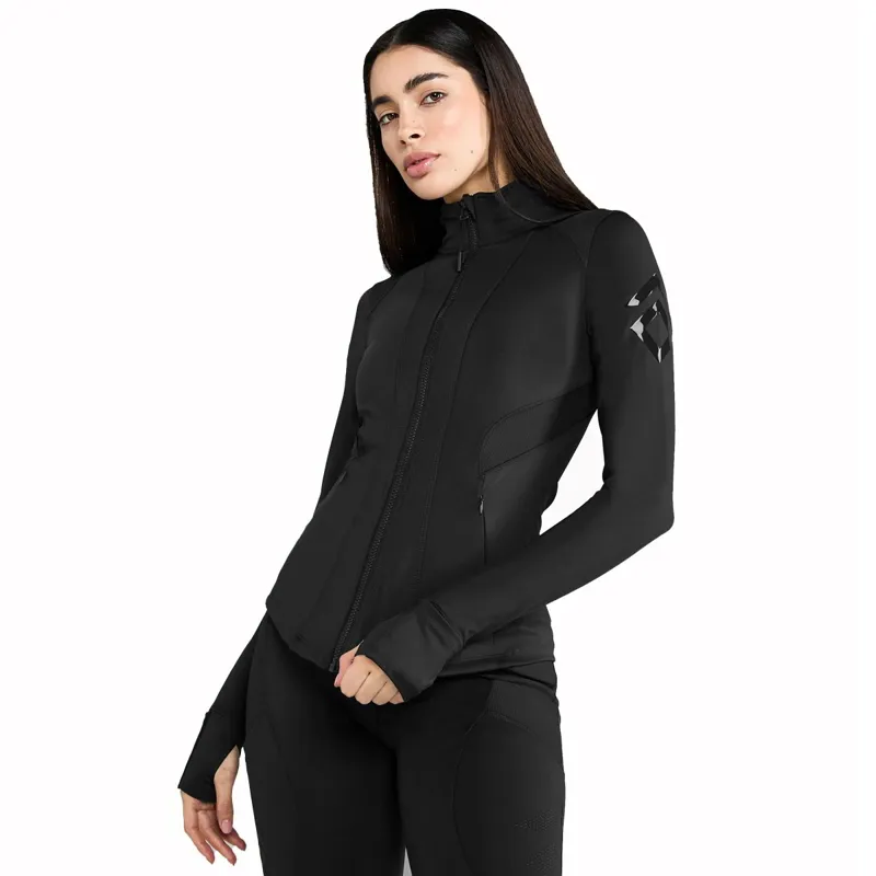Aztec Diamond Fitted Womens Jacket - Black