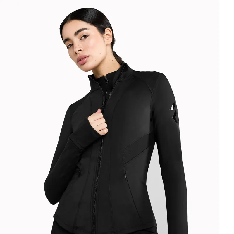 Aztec Diamond Fitted Womens Jacket - Black-3