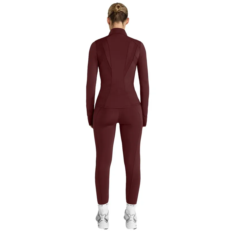 Aztec Diamond Fitted Women's Jacket - Cherry-1