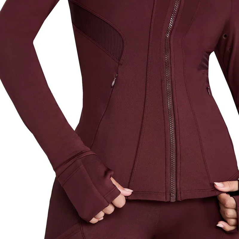 Aztec Diamond Fitted Women's Jacket - Cherry-3