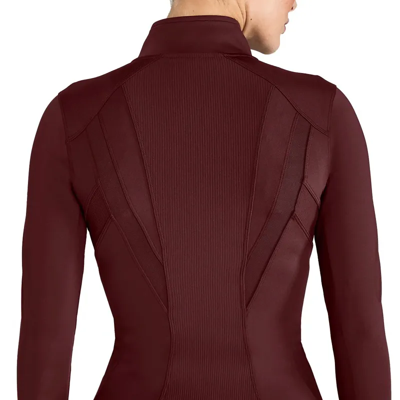Aztec Diamond Fitted Women's Jacket - Cherry-4