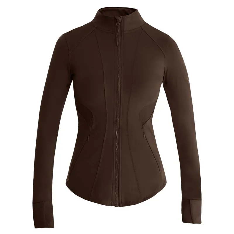 Aztec Diamond Fitted Women's Jacket - Mocha-2