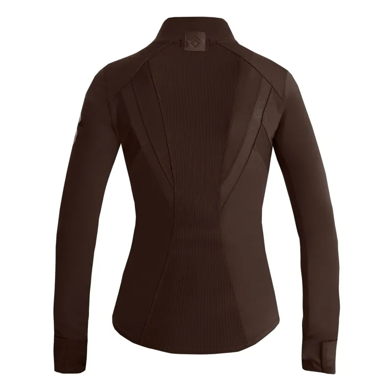 Aztec Diamond Fitted Women's Jacket - Mocha-3