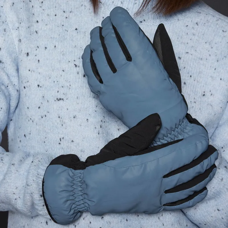 Mountain Horse Flash Reflective Adult Gloves - Navy-1