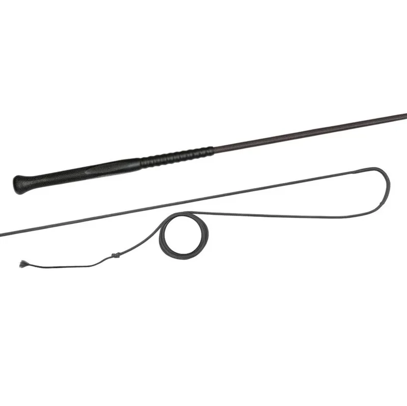 Fleck Ergo Grip Nylon Weave Lunge Whip - Black