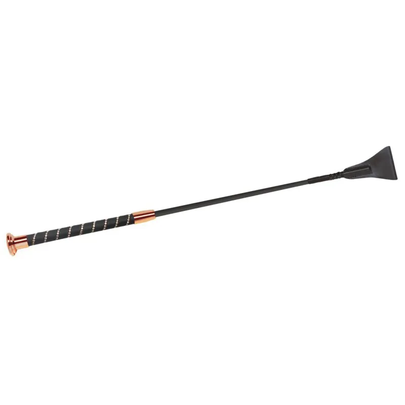 Fleck Silk Touch Crystal Whip - Black/Rose Gold-1