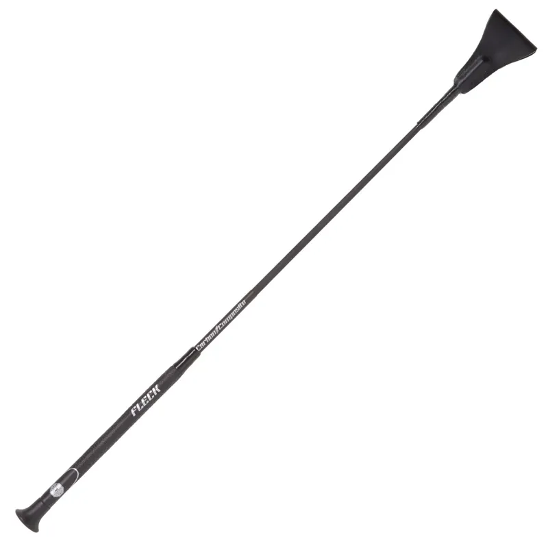 Fleck Carbon Composite Jumping Crop - Black