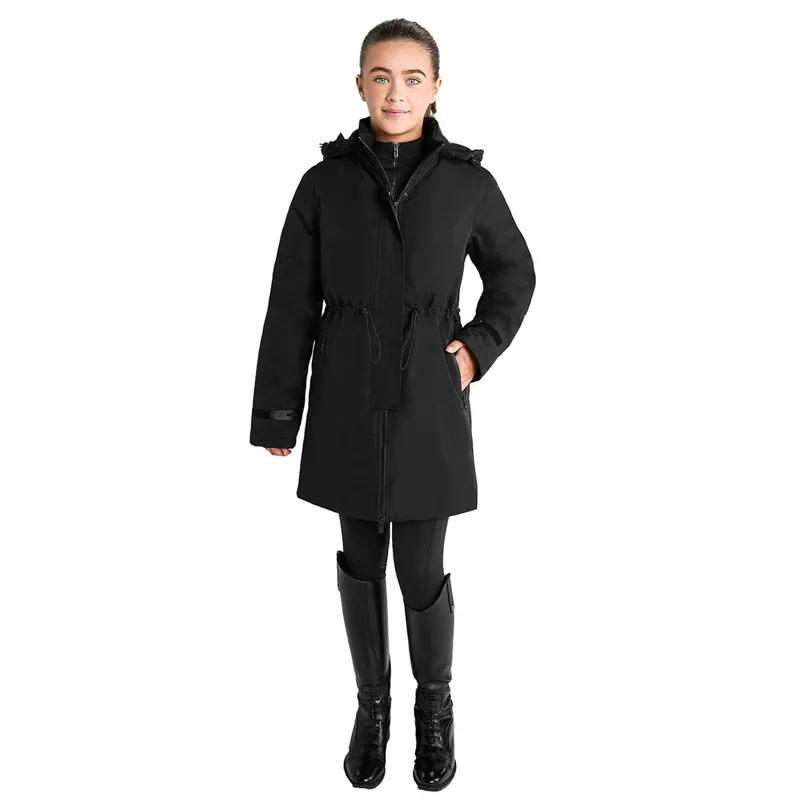 Aztec Diamond Young Rider Fleece Lined Rain Jacket - Black-1