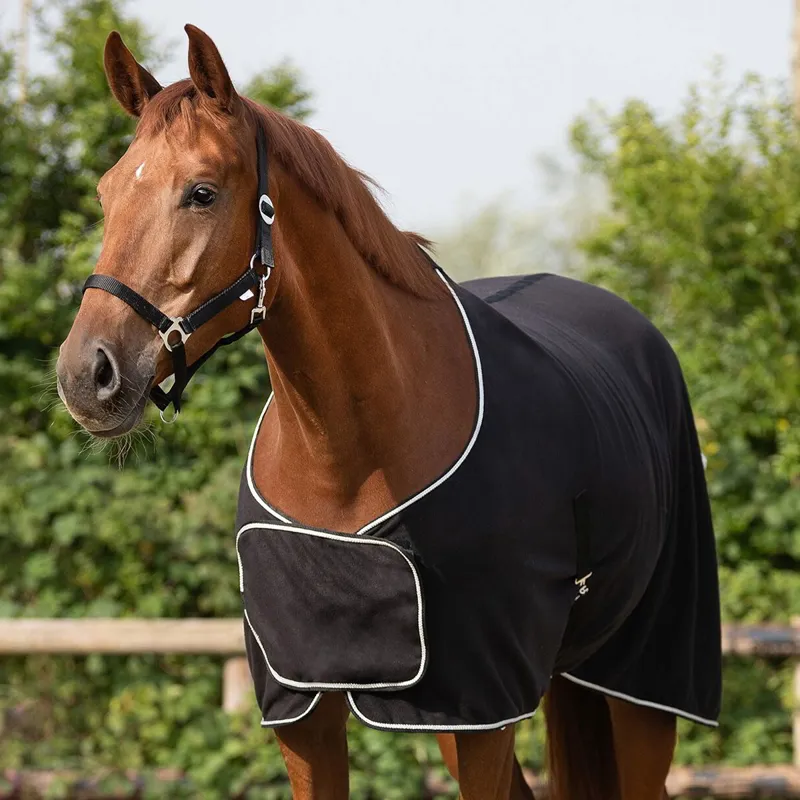 QHP Fleece Show Cooler - Black/Silver-1