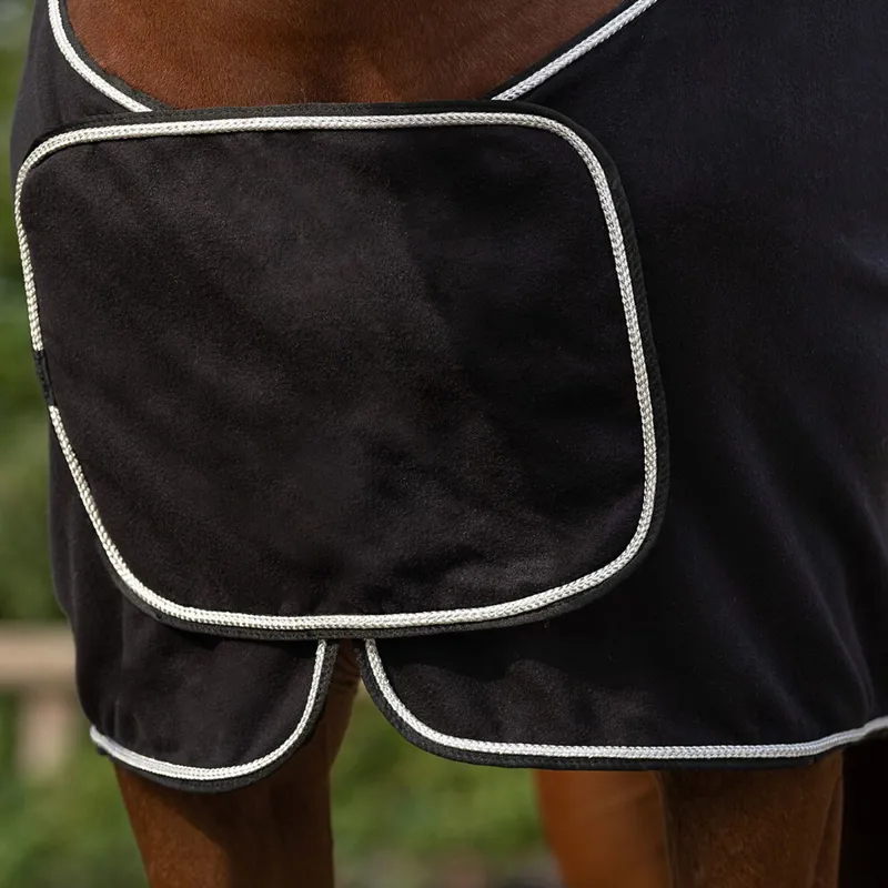 QHP Fleece Show Cooler - Black/Silver-2
