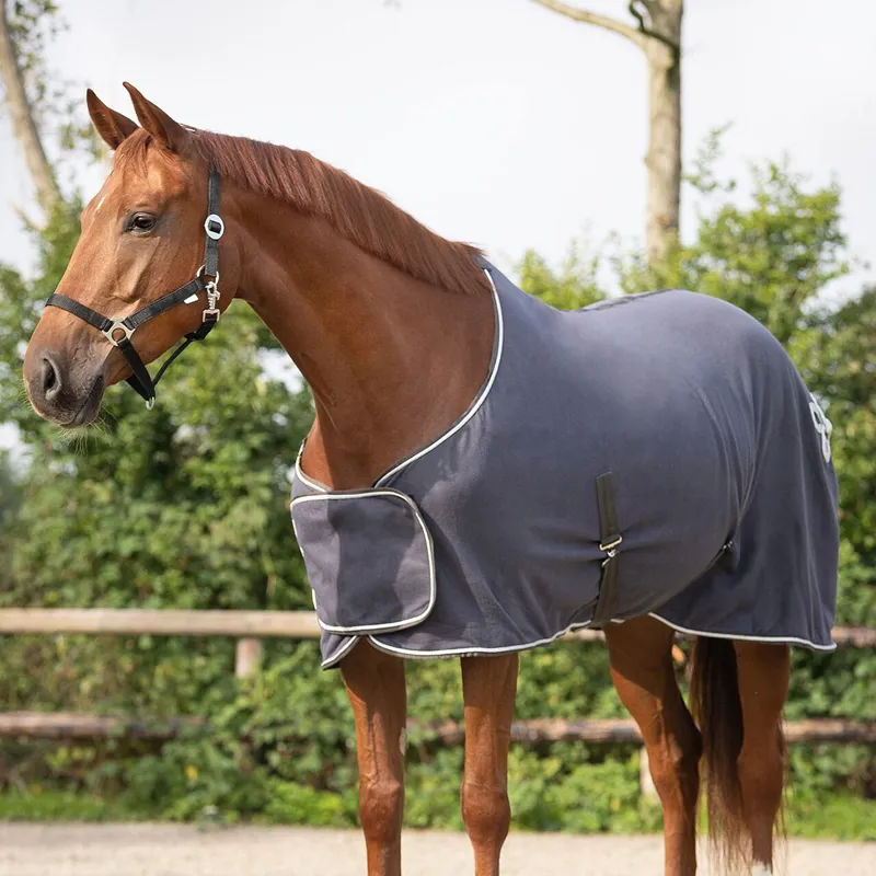 QHP Fleece Show Cooler - Grey/Silver-1